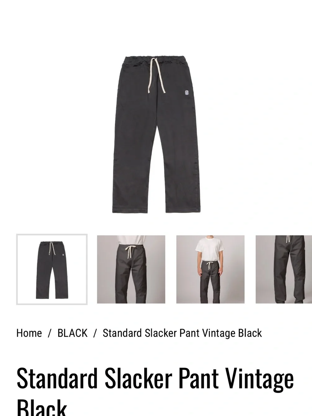 Standard Issue kaki Slacker Drawstring Pants